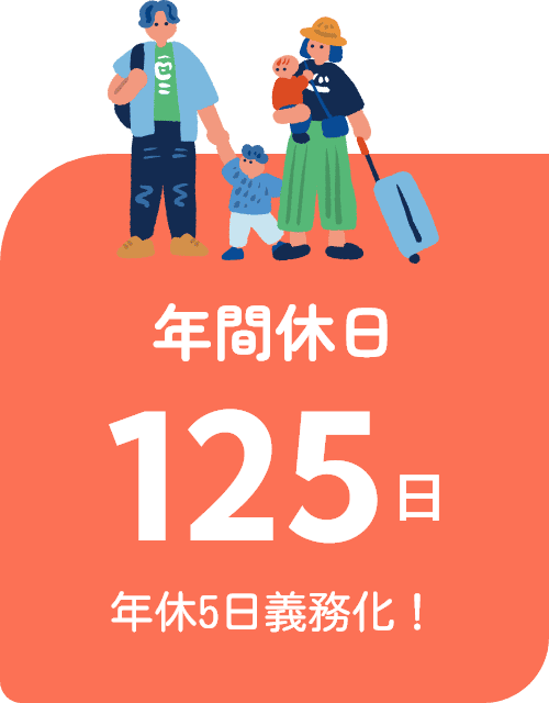 年間休日125日